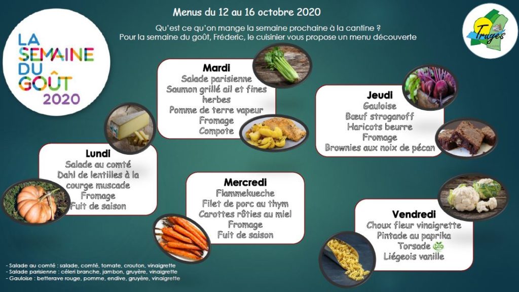 La semaine du goût s'invite à la table de nos enfants - Ville de Truyes